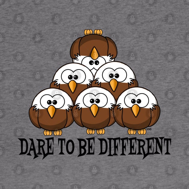 Owls Stacked Irregular Dare To Be Different Cow Cartoon by SistersRock